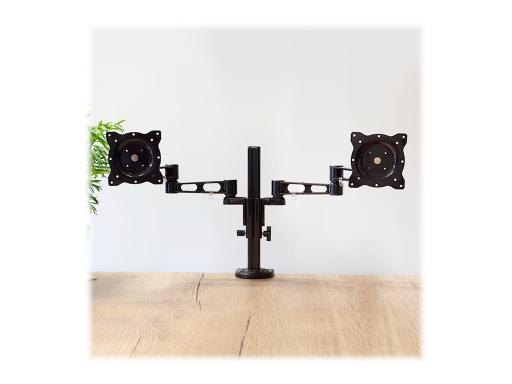 LOGILINK Dual Monitor mount, 13"-26", aluminum, separate height adjustment
