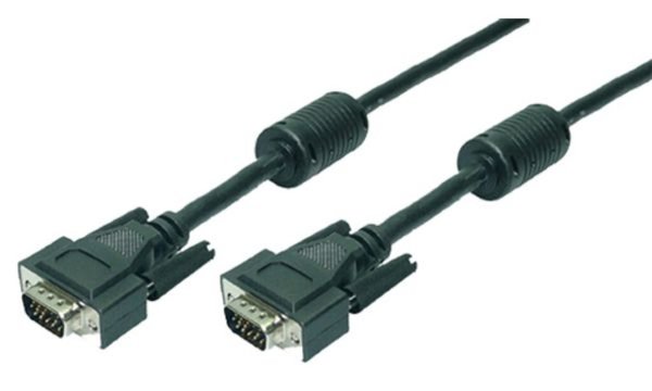 LOGILINK Kabel VGA 2x Stecker mit Ferritkern schwarz 15 Meter