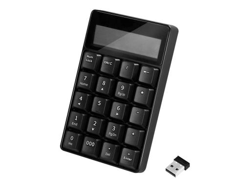 LOGILINK Keypad Funk, mit Taschenrechner, 2,4GHz, schwarz