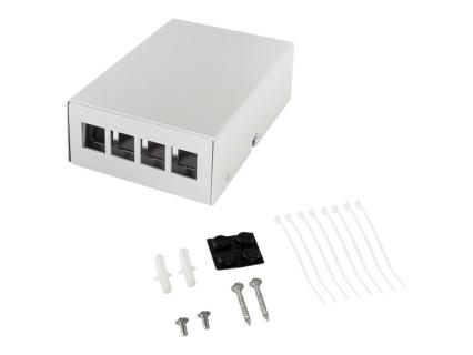 LOGILINK Keystone Konsolidierungspunkt-Gehäuse 4-Port,grau