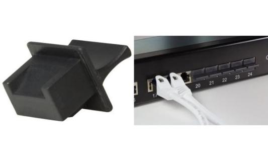 LOGILINK MP0060 Schutzkappe und Staubschutz für RJ45-Buchsen 100 St., schwarz