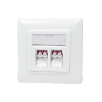 LOGILINK NK4024 - Modulare Wanddose für Glasfaser mit LC-Duplex-Stecker (NK4024)