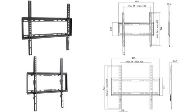 LOGILINK TV-Wandhalterung, Festmontage, 32"-55