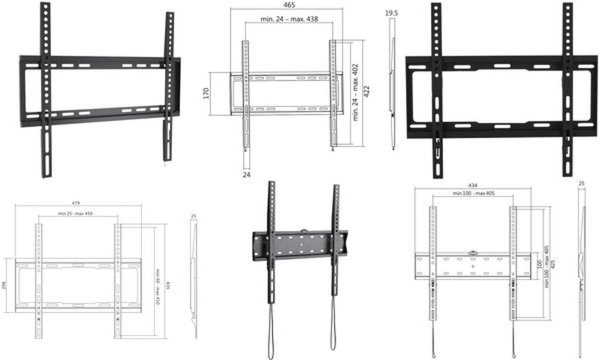 LOGILINK TV-Wandhalterung LogiLink Festmontage, 32-55", max. 40 kg