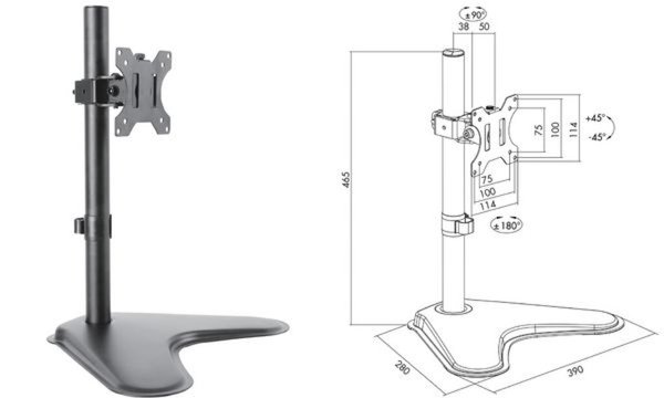 LOGILINK TV-Wandhalterung, Monitor Desk Stand, 13"-32