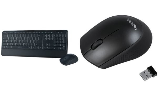 LOGILINK Tastatur Maus Kombination Funk 2.4 GHz schwarz