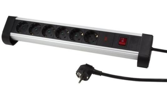 LOGILINK Tisch-Steckdosenleiste LogiLink mit 6 Schukon-Steckdosen