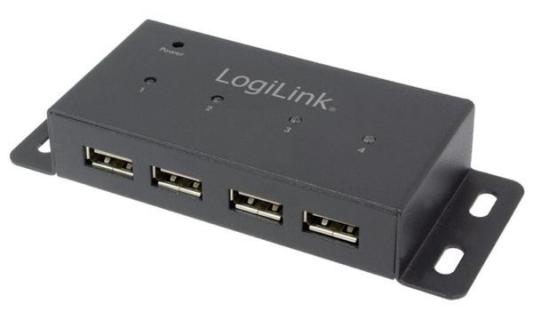 LOGILINK UA0141A USB 2.0 Hub, 4-Port, Metall