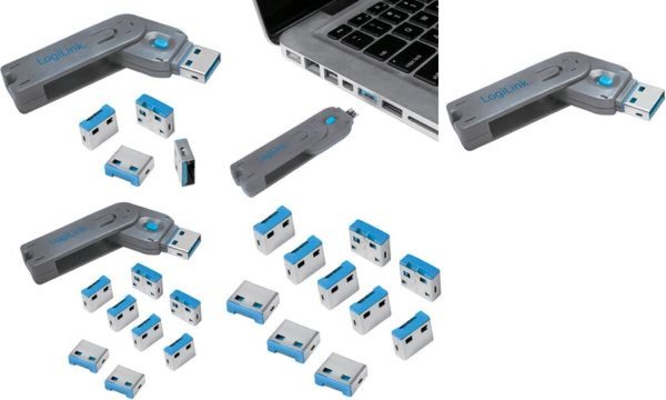 LOGILINK USB-Portblocker LogiLink USB PORT LOCK, 1 KEY + 4 LOCKS