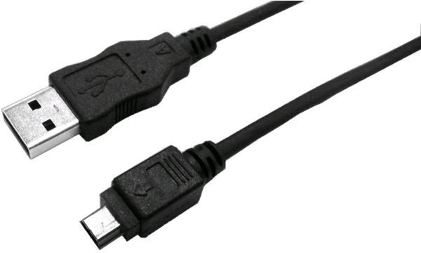 LOGILINK USB 2.0 (Typ-A) auf USB Mini Kabel, schwarz, 3m