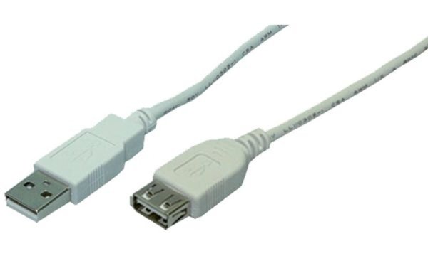 LOGILINK USB 2.0 Verlängerungskabel, grau, 5m