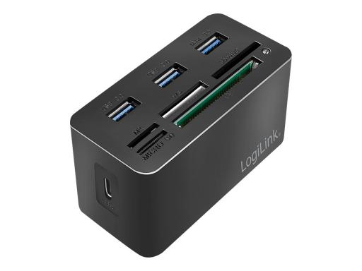 LOGILINK USB 3.2 Gen 1 Cardreader, USB-C "Mini Docking", black