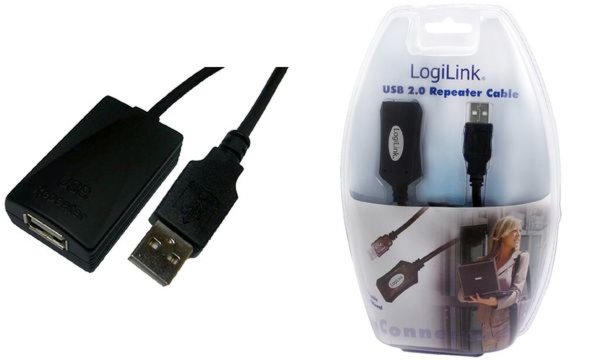 LOGILINK USB Repeater Cable USB 2.0 M/F schwarz