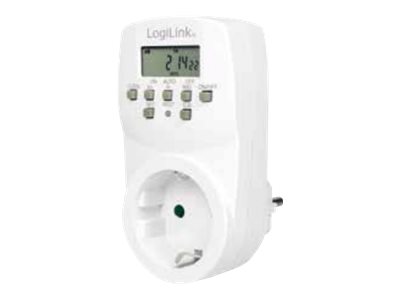 LOGILINK Zeitschaltuhr, Digitaler Timer, Weiss