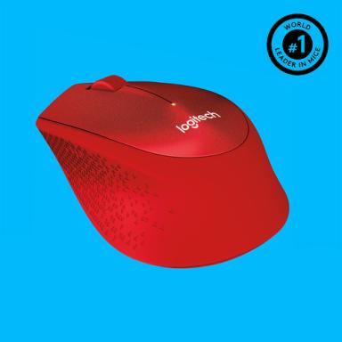 LOGITECH M330 Silent Plus Red - 2.4GHZ - EMEA