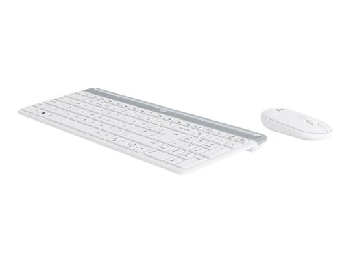 LOGITECH MK470 Slim Combo - kabelloses Tastatur-Maus-Set weiß