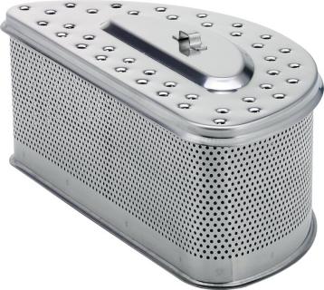 Edelstahl-Kohlebehälter XXL 