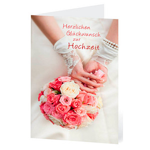 LUMA Glückwunschkarte Hochzeit Rosenstrauß DIN B6