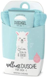 Duschgel 200ml+Handtuch Motiv Lama Handtuch 500 mm x 300 mm,