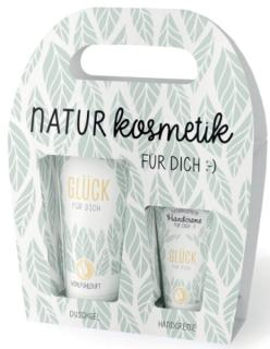 Handcreme+Duschgel mit Motiv Blatt Handcreme mit Bio-Sheabutter 30 ml