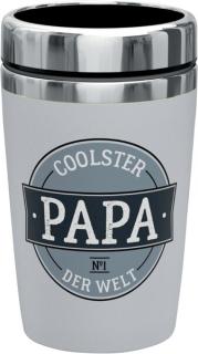 Becher to go Motiv Coolst.Papa 240 ml Innen Edelstahl, Aussen Kunststoff