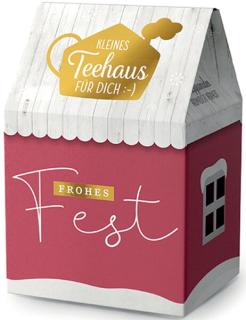 Teehaus 8x3,5g Motiv Frohes Fest Früchtetee in Pyramidenbeutel