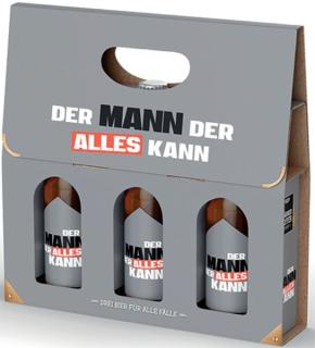 Männerkoffer 3 Fl. Bier Mann Kann Enthält Alkohol (s. Verpackung )