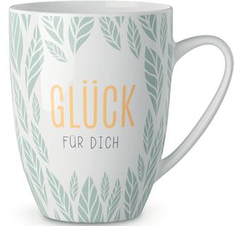 Porzellan Becher 250ml Motiv Blatt H 98 mm B 115 mm T 82 mm