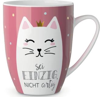 Porzellan Becher 250ml Motiv Katze H 105 mm x B 120 mm x T 85 mm