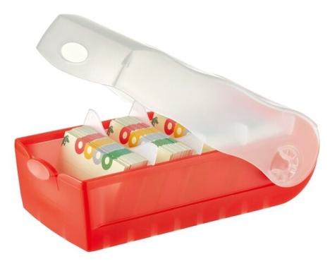 Lernkartei Karteibox A7 Croco quer für 900 Karten 121x246x85mm