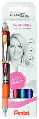 Image Liquid_Gel-Tintenroller_EnerGel_4er_Set_orangepinkhellblauviolett_img1_4385756.jpg Image