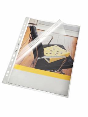 Lochrandhülle, A4, PP, 140my, klar oben und Lochseite offen, glatt