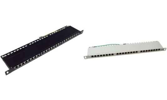 LogiLink 19 Patch Panel Kat.6, 24- Ports, schwarz, 0,5 HE (11115940)