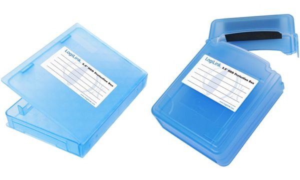 LogiLink HDD-Box für 2 x 2,5 Festp latten, blau (11112304)