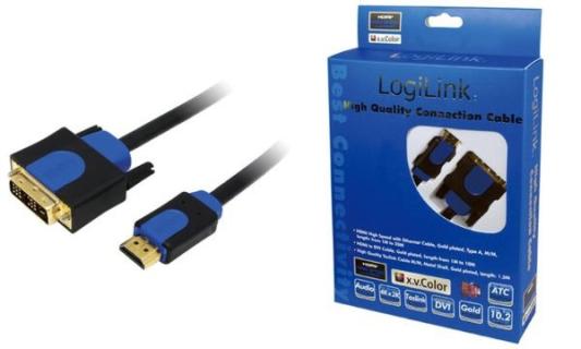 LogiLink HDMI Kabel High Speed, HDM I - DVI-D, 3 m (11112208)