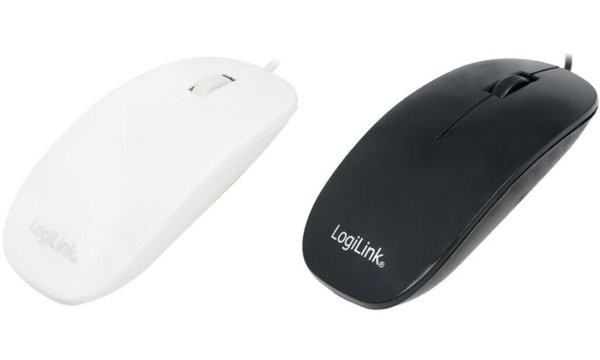 LogiLink Optische Maus, flach, kabe lgebunden, weiß (11112315)
