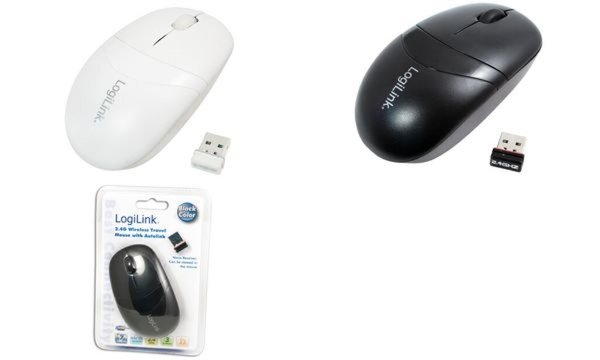 LogiLink Optische Mini Maus, kabell os, USB Dongle, schwarz (11112298)