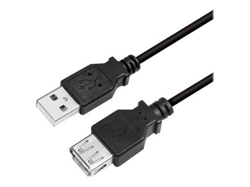 LogiLink USB 2.0 Verlängerungskabel, schwarz, 2,0 m
