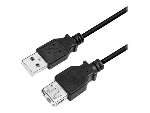 LogiLink USB 2.0 Verlängerungskabel, schwarz, 5,0 m