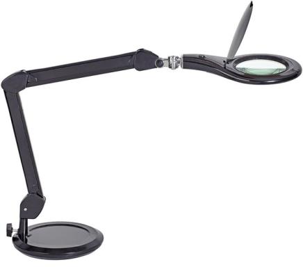 Lupenleuchte MAULmakro, 8W, schwarz LED-Leuchte Standfuß