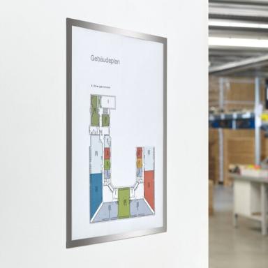 MAGNETOPLAN 1130332 Magnetrahmen Silber DIN A4