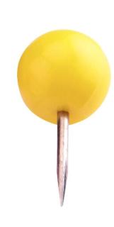 MAGNETOPLAN Markierungsnadeln, gelb, Inhalt: 100 Stück Nadellänge: 17 mm, Kopfd