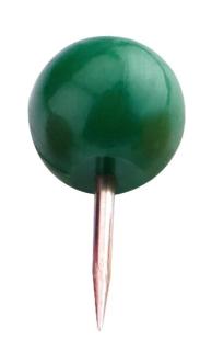 MAGNETOPLAN Markierungsnadeln, grün, Inhalt: 100 Stück Nadellänge: 17 mm, Kopfd