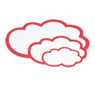 MAGNETOPLAN Moderationskarten Wolken groß, 620 x 370 mm Farbe: weiß - rot (1111