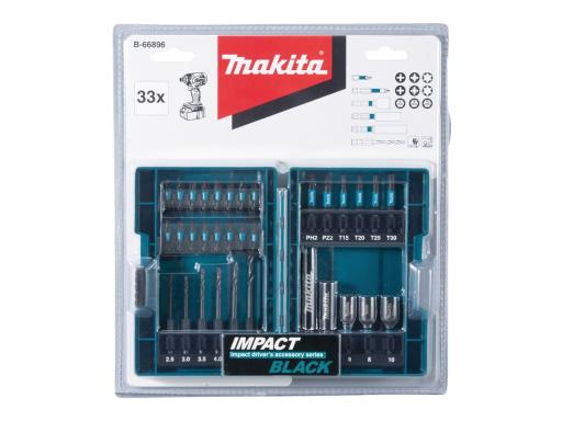 MAKITA Bohrer- und Bit-Sortiment 33teilig Makita B-66896