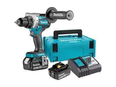 MAKITA MAKI Akku-Bohrschrauber 18V / DDF486RTJ 5,0 Ah, 2 Akkus + Ladegerät im M