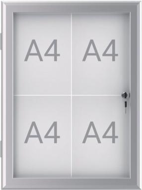 MAUL Schaukasten Excite alu 4x DIN A4