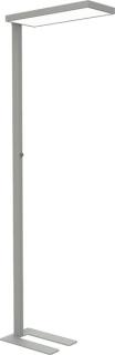 LED-Standleuchte Jura, grau Diffusor für geringen Schattenwurf,