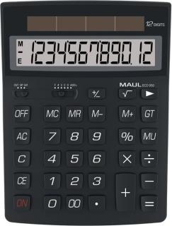 Tischrechner ECO 950, 12 Stellen schwarz, Solarbetrieb - keine Batterie