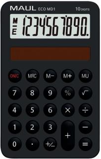 Taschenrechner ECO MD1, 10 Stellen schwarz, Solarbetrieb - keine Batterie